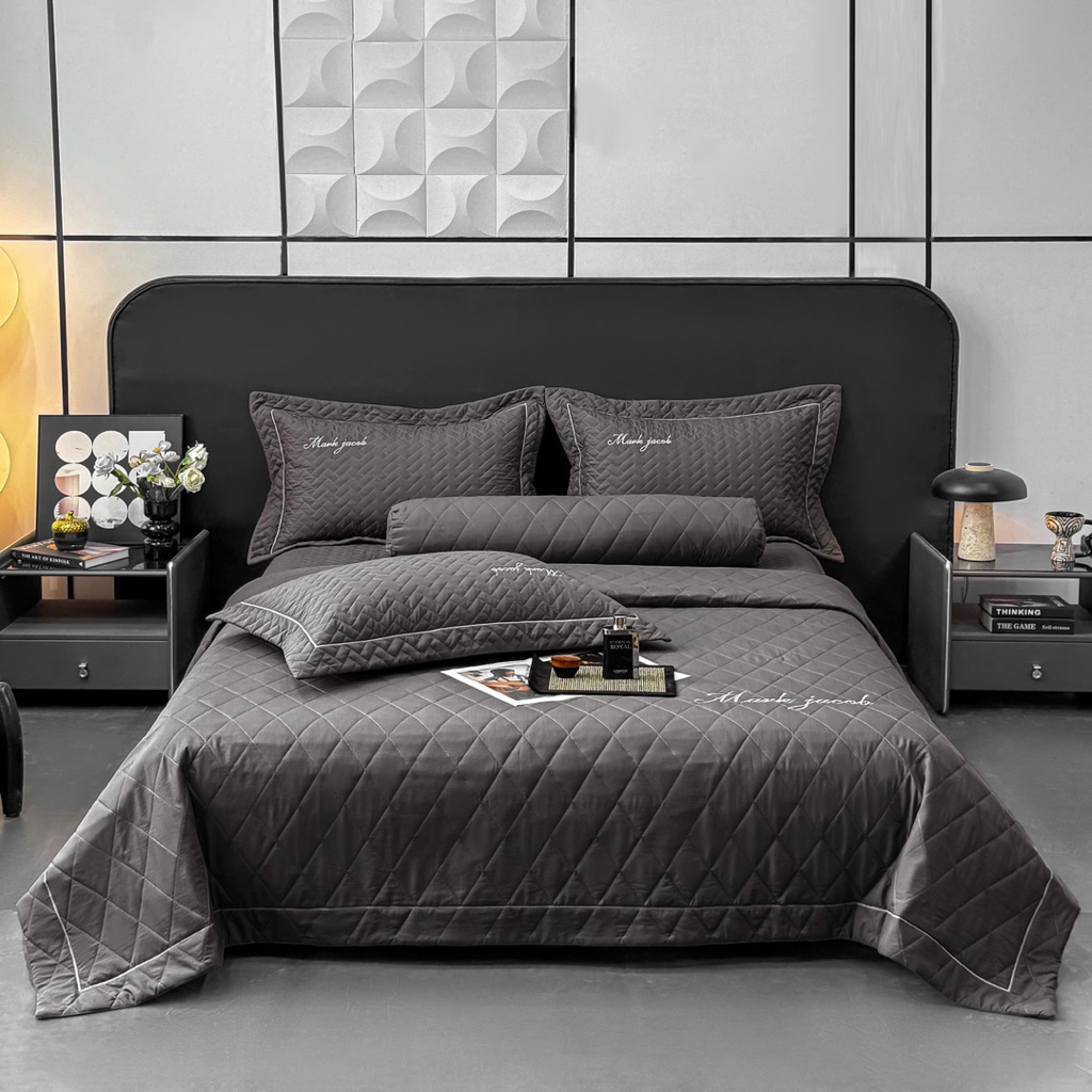 Mark Jacob No.15 Magnetic Cotton Linen Beds – 5 ชิ้น – Moisture-Proof – ผ้าห่มซิป