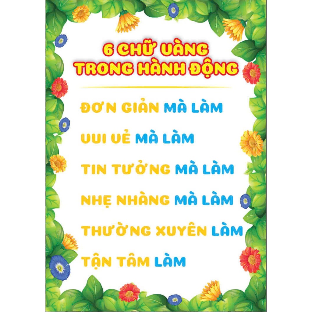 6 GOLD LETTERS IN ACTION – ของตกแต่งห้องเรียน