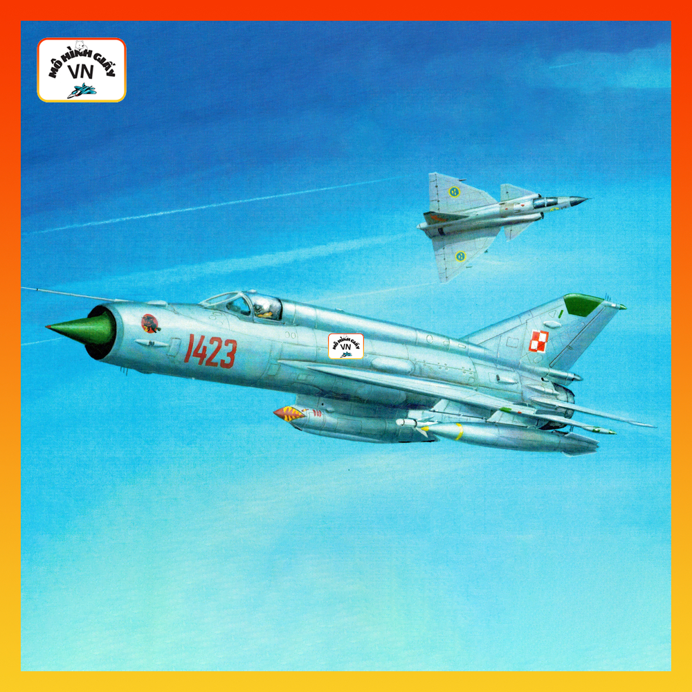กระดาษประกอบเครื่องบิน MiG-21R รุ่น - MohinhgiayVN