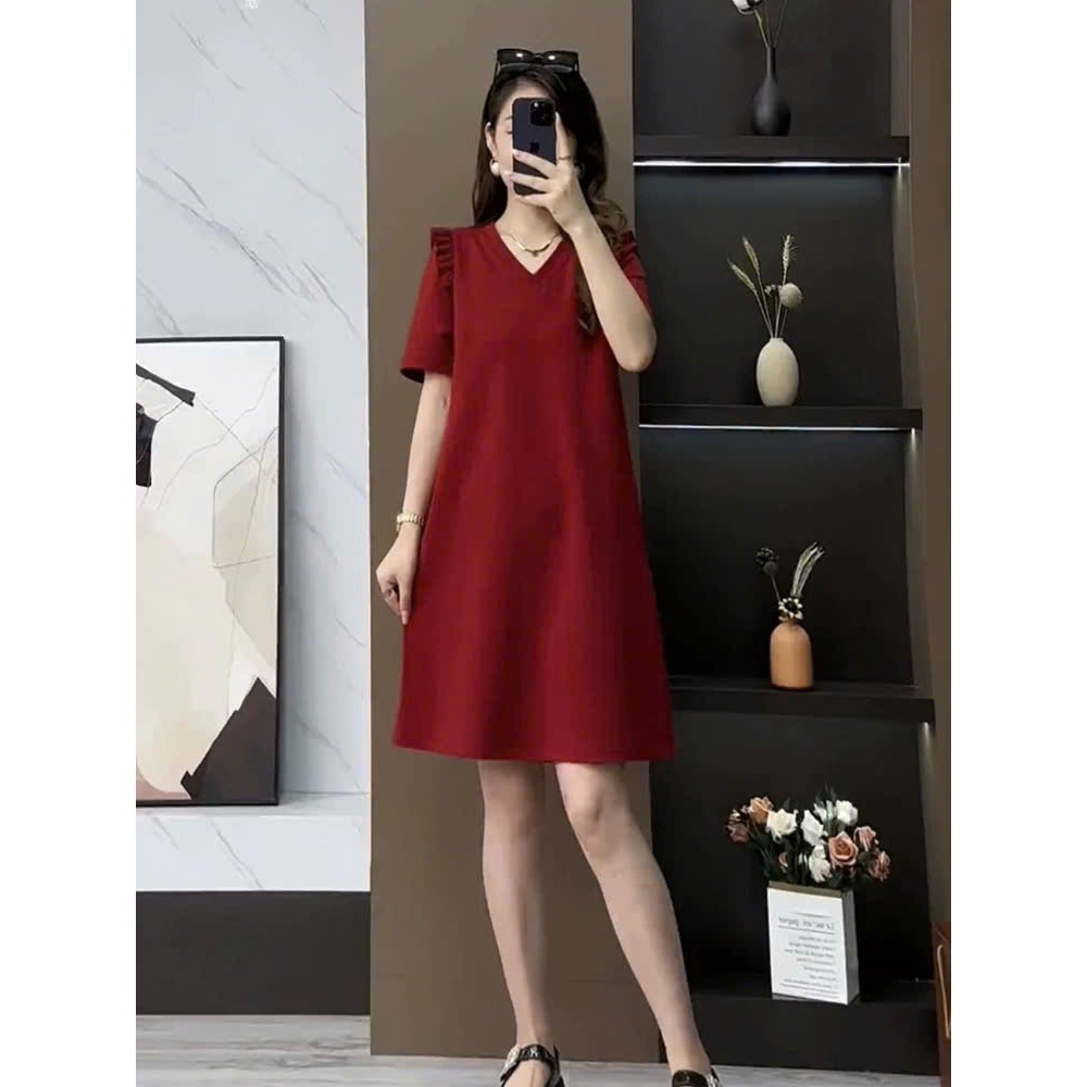 ชุดผู้หญิงพร้อม V-NECKLACE, MISSED SLEEVES, BEAUTIFUL, ELEGANT, LIGHT FASHION, คอนซีลเลอร์, SIZES SM