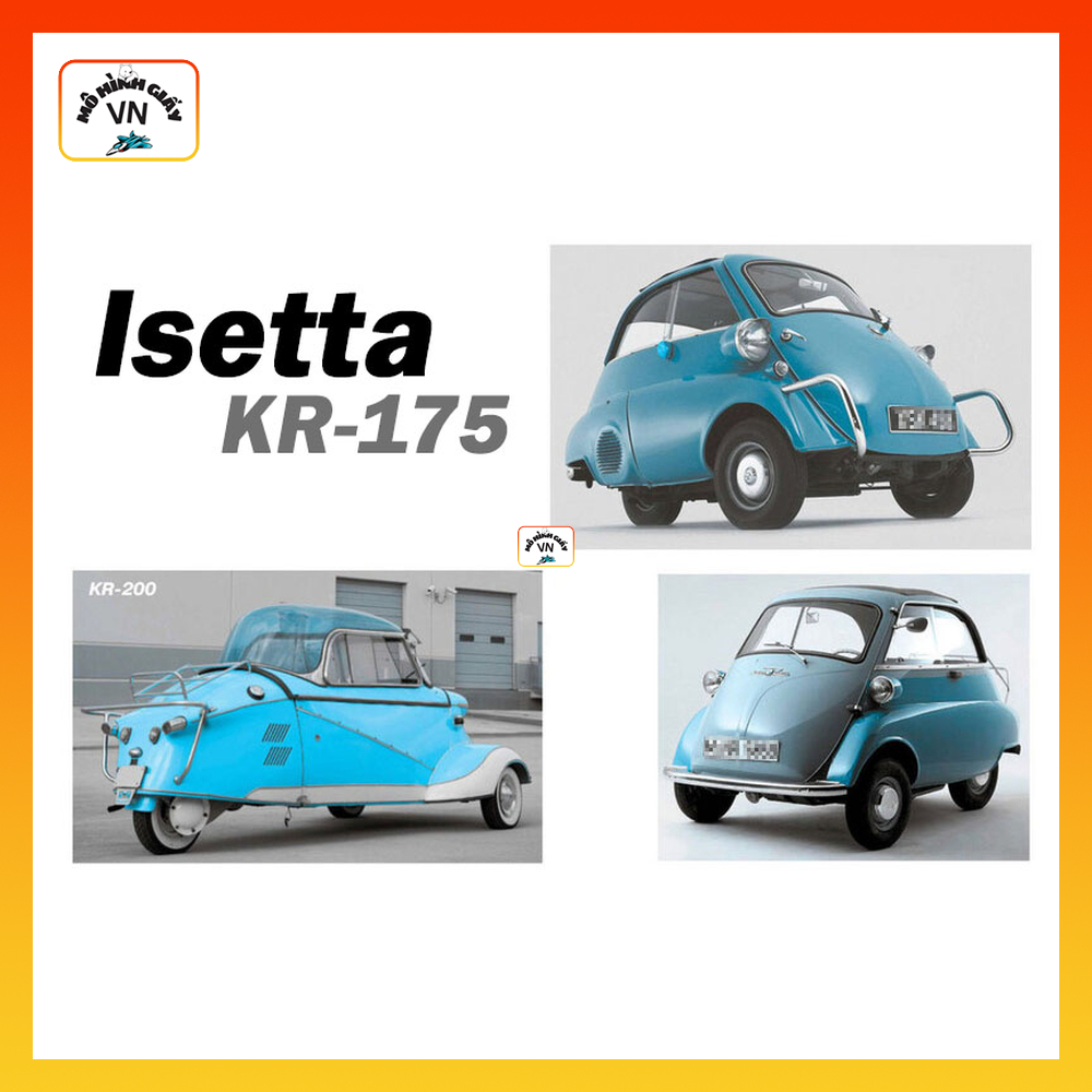 Mini Car Assembly Paper รุ่น KR-175 Isetta (KR200) - MohinhgiayVN