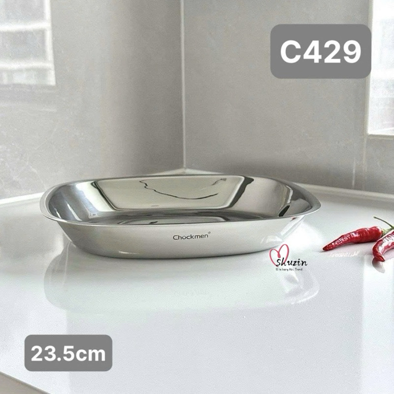 Chockmen ถาดจานสี่เหลี่ยม 23.5cm - C429 รุ่น: CKM-JY23WS