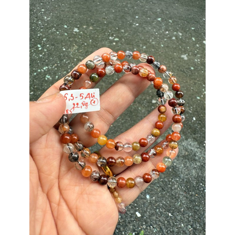 (A185)(5,3-5,4mm)q3 Bracelet Ta hair เป็นหลายการป้องกัน