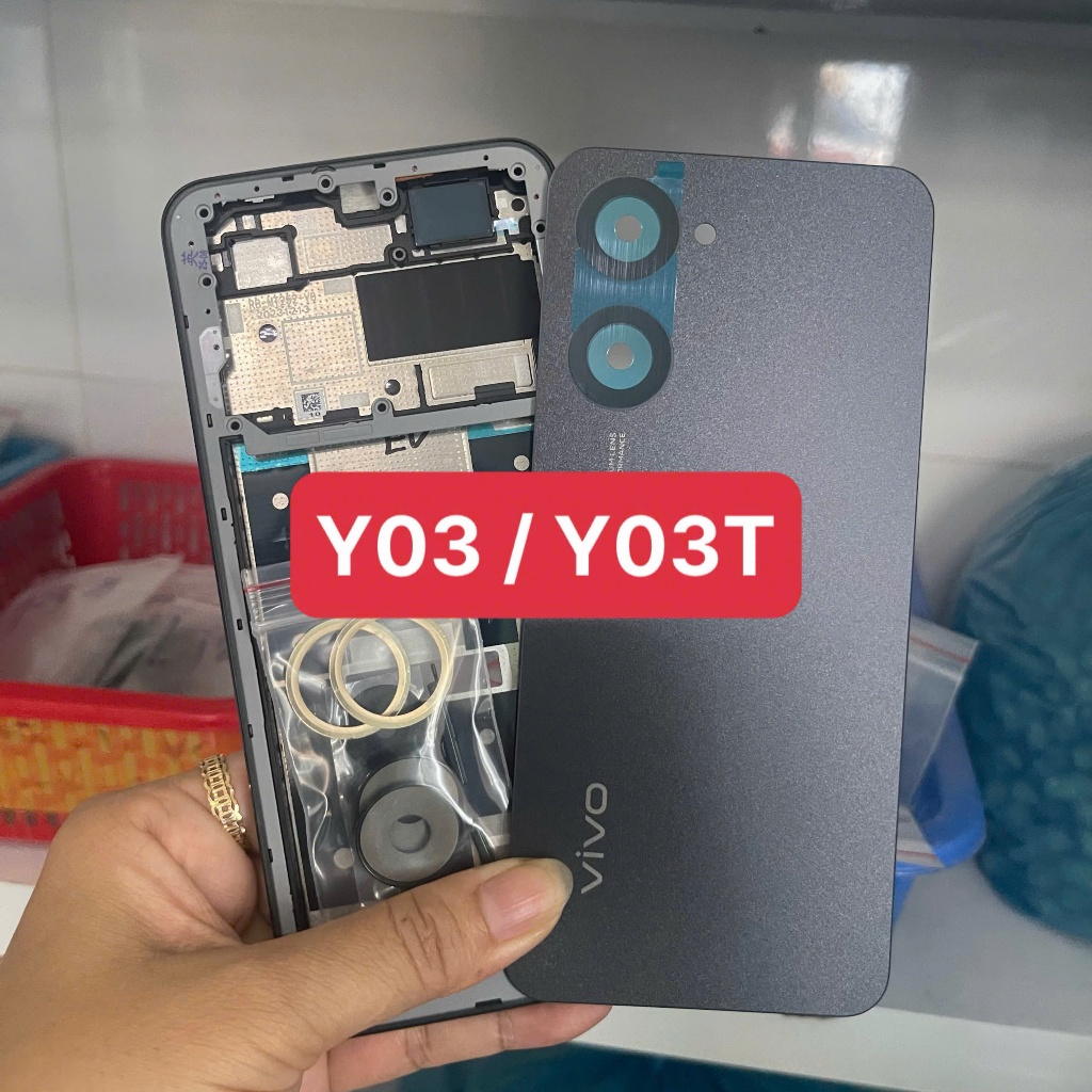 เคส Vivo Y03 / Y03T พร้อมกระจกแคมและช่องซิม