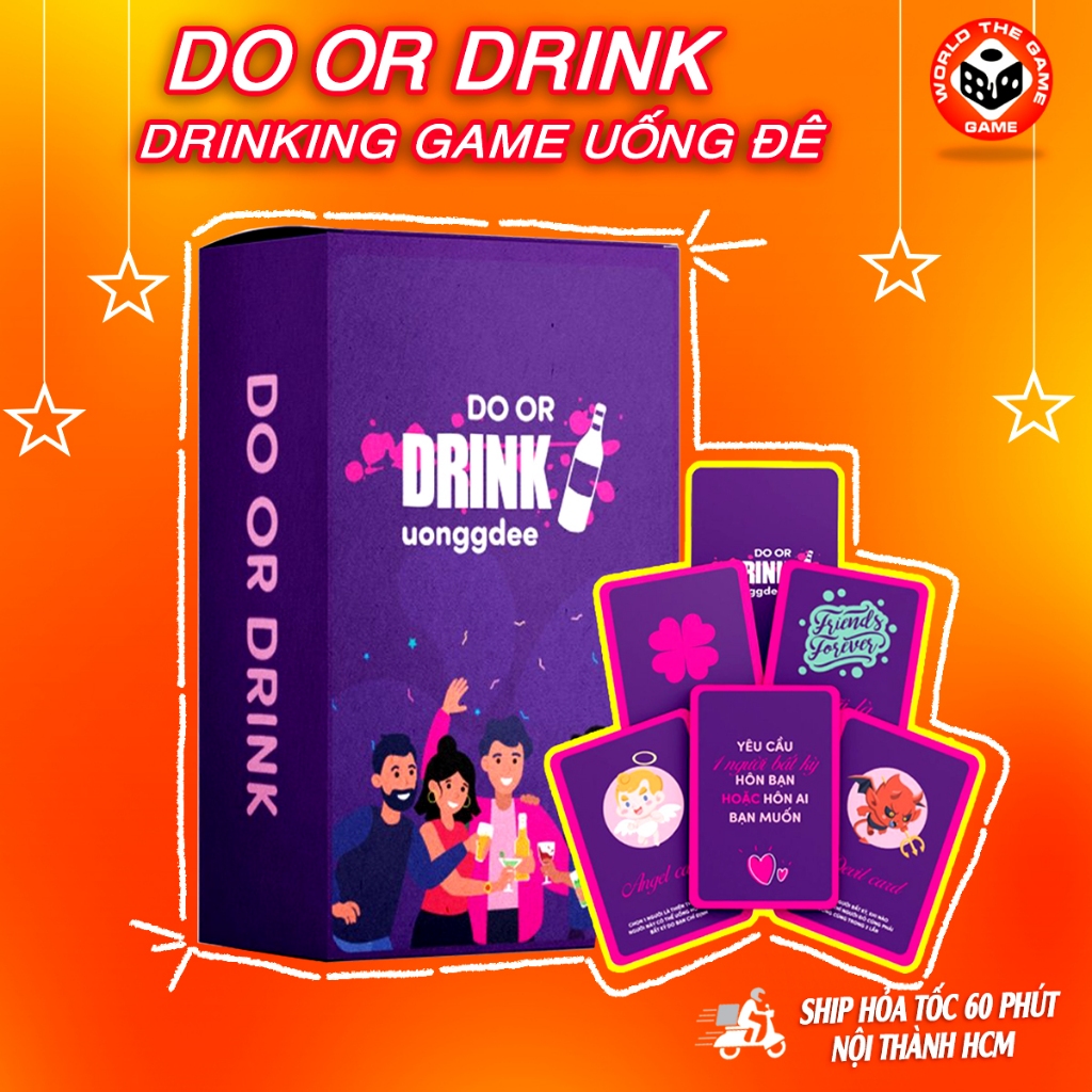 สํารับไพ่ดื่ม "Do or Drink" เกมดื่มสําหรับกลุ่มเพื่อนและคู่รักที่งานเลี้ยงดื่ม