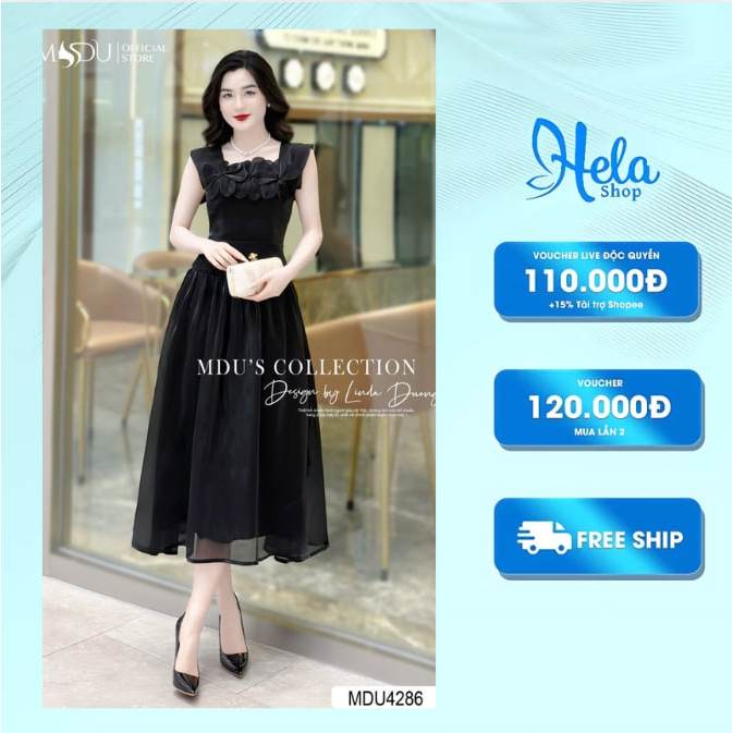 ออกแบบชุด K35-d1-2 กระโปรงบานอ่อนดอกไม้ประณีตมากที่หน้าอกจาก Mdu MDU4286