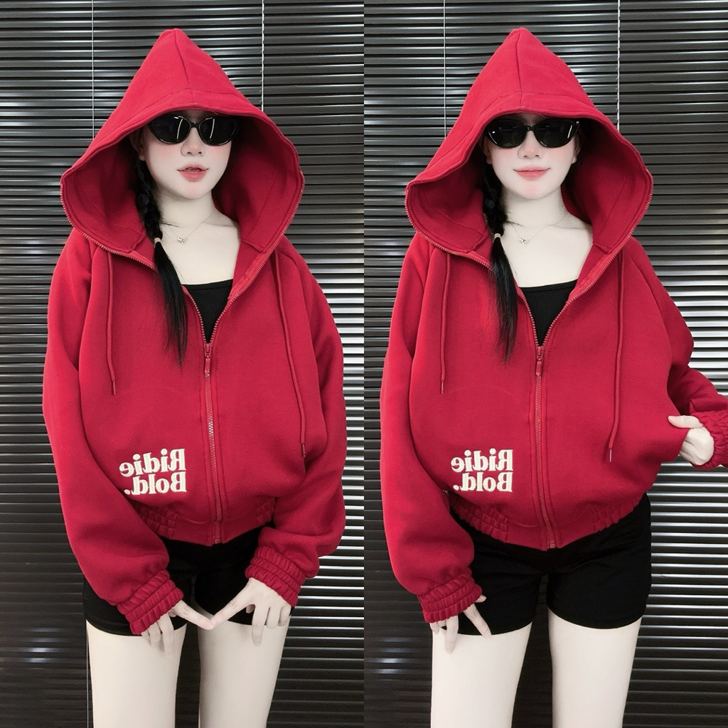 HF | เสื้อแจ็คเก็ต RIDIEBOLD ผ้าฝ้ายพีซีปักตัวอักษร Chunky 4 กระเป๋าด้านในไม่มีกระเป๋าด้านนอกโดย Han