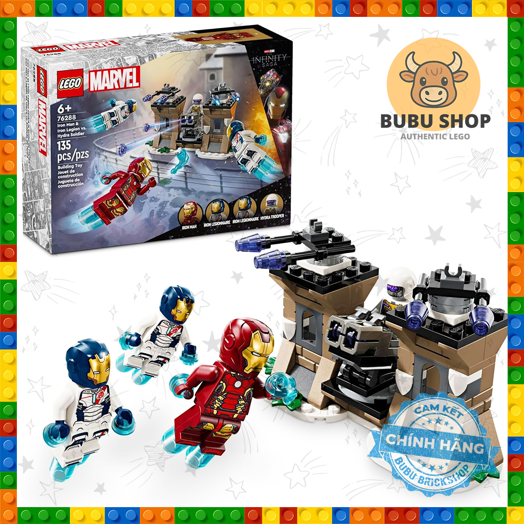 Lego Super Heroes 76288 - Iron Man & Iron Legion vs. ทหารไฮดรา - Lego Iron Man vs Hydra Soldier