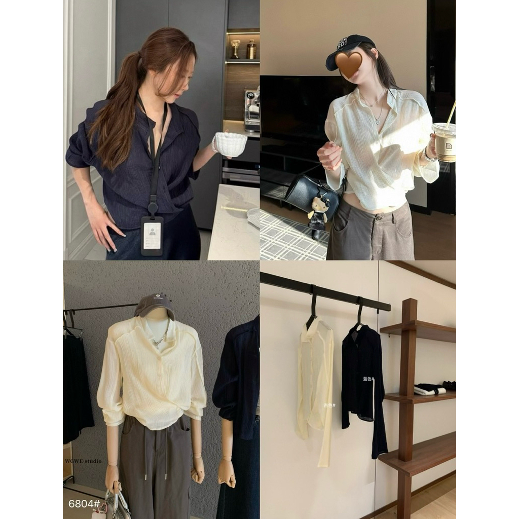 WGWE WGWE | William Cool เสื้อเชิ้ตปกเทอร์รี่บาง 6804