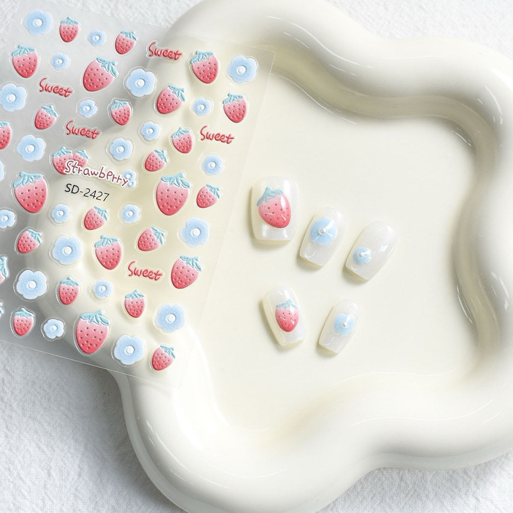 5D FLOATING STICKER BEAUTIFUL STRAWBERRY ( 2427 )