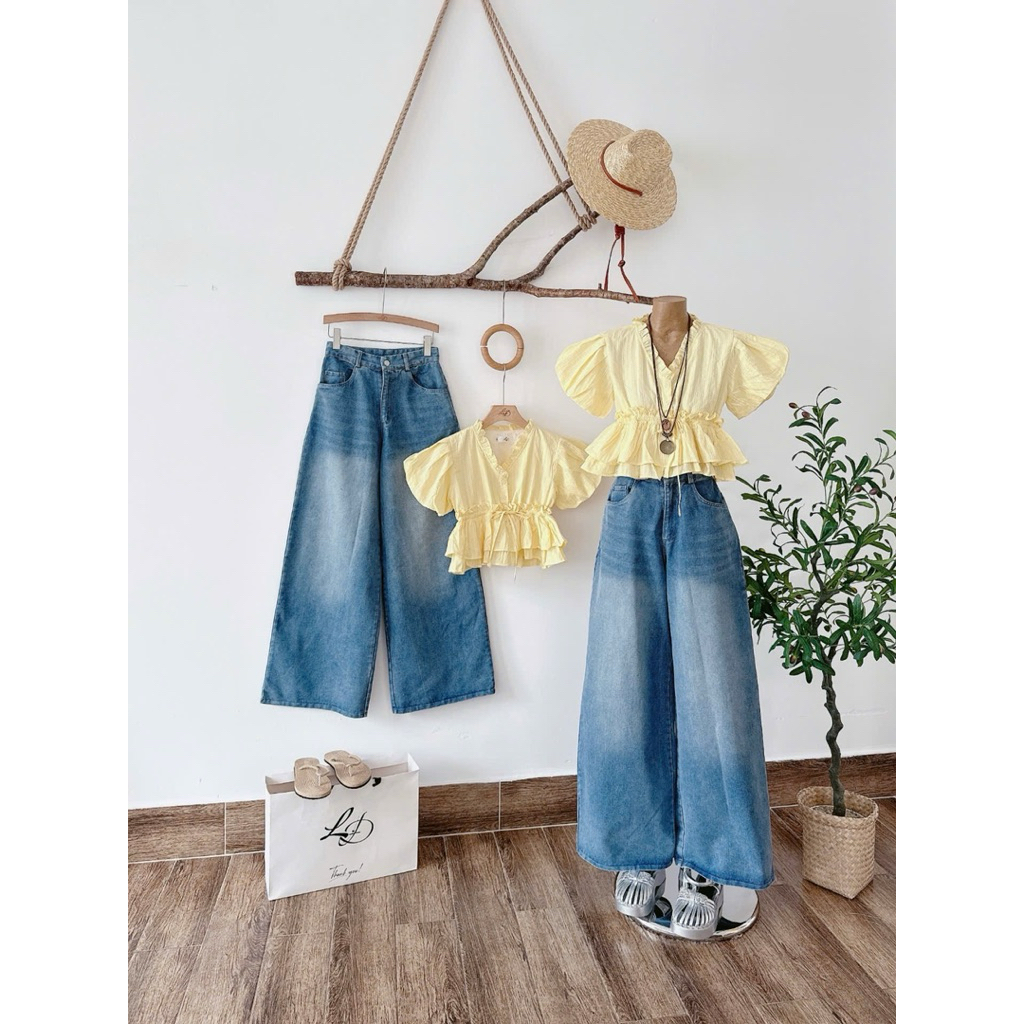 [HANGCOSAN] SP023813 ฮอตฮิต ฉันกลับ ป้อนกลับทั้งหมด สวยจัง เสื้อเชิ้ต BBD สีเหลืองพร้อม DRAWN WAIST 