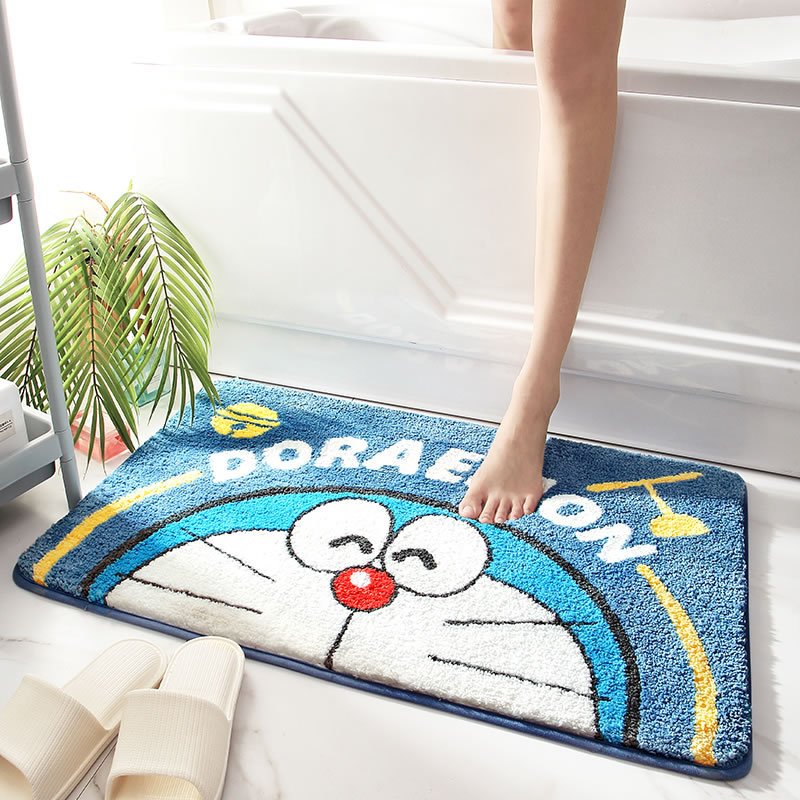 พรมเช็ดเท้าประตูห้องน้ําและห้องนั่งเล่นกันลื่นหรูหรา - Doraemon Pinwheel TCCC07