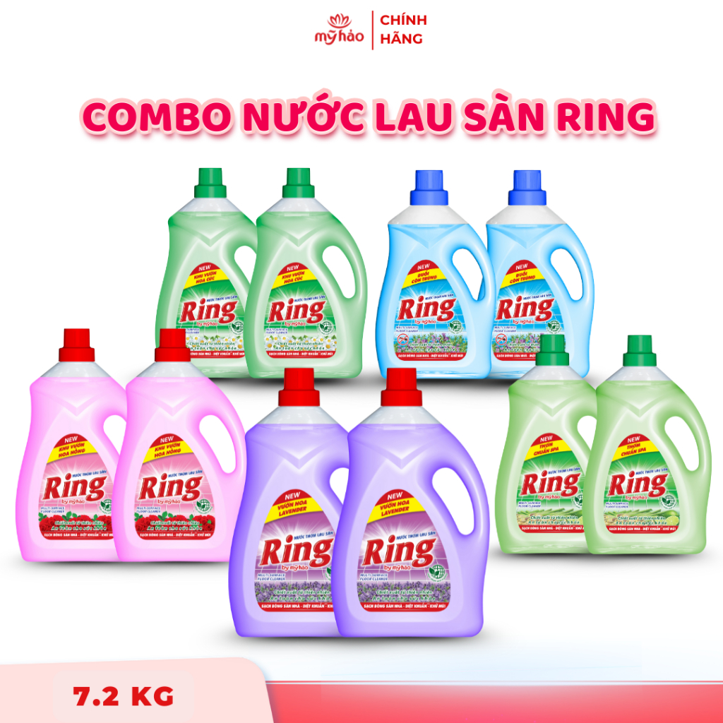 Combo 7.2KG Ring My Hao ผลิตภัณฑ์ทําความสะอาดพื้น - ทําความสะอาดสิ่งสกปรกและกลิ่น