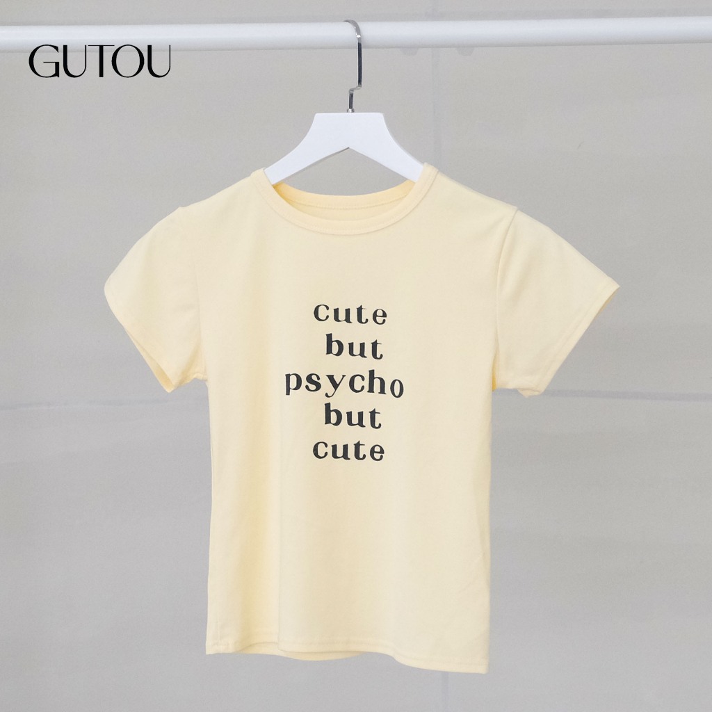 เสื้อยืดพื้นฐาน QCCC L1 "น่ารักแต่โรคจิต" G94