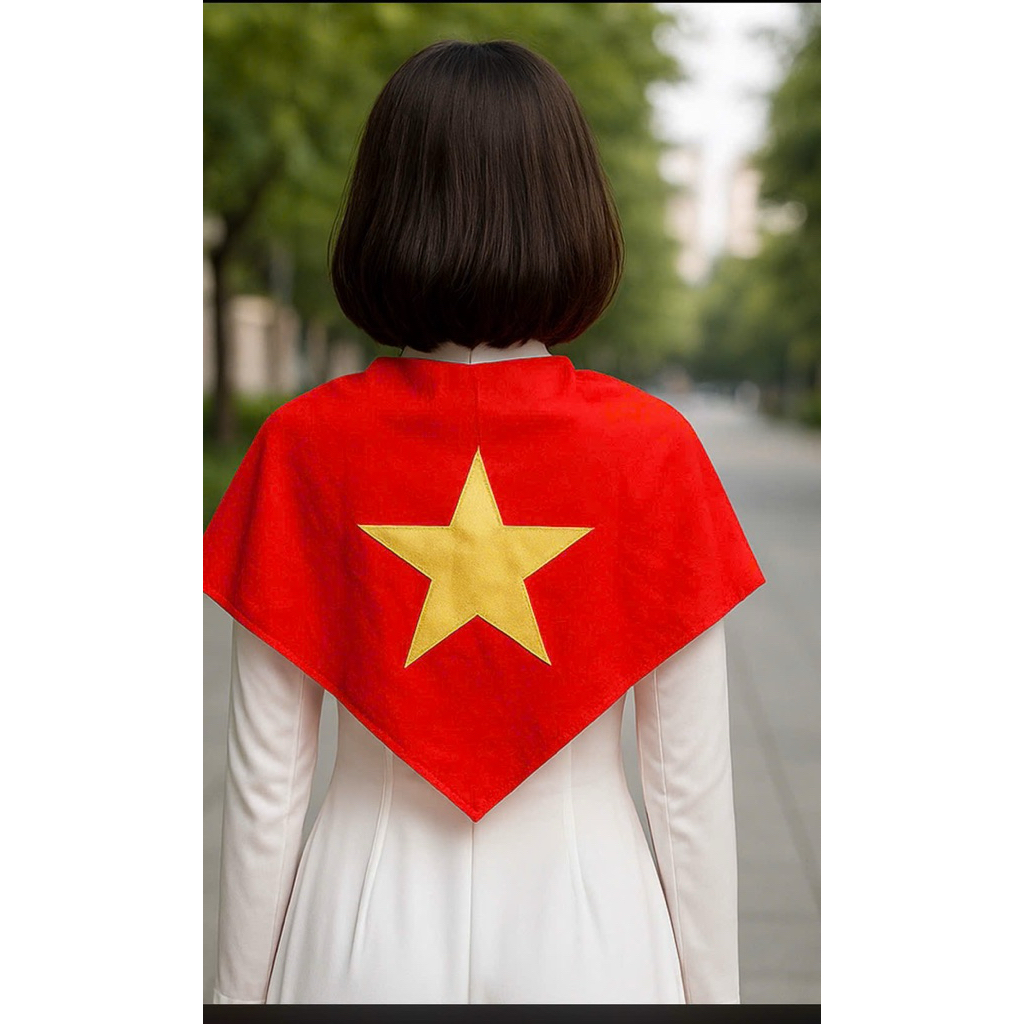 CAPE OF VIETNAM FLAG - ETHNIC SCENE - GREAT CEREMONY