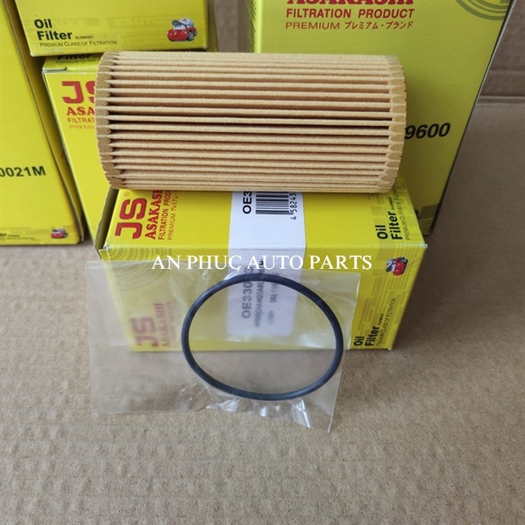 ญี่ปุ่นพรีเมี่ยมกรองน้ํามัน/กรองน้ํามัน JS Asakashi OE3303 สําหรับ AUDI A3 1.8L และ 2.0L 2013-2020 1