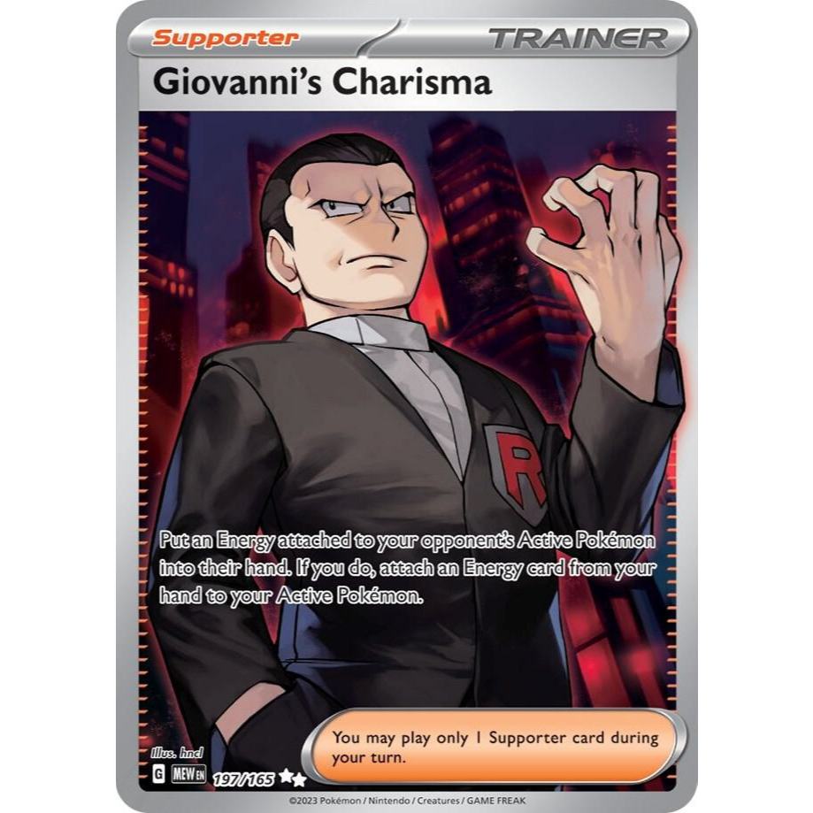 [ของแท้] [ENG] POKEMON Card /Card Game - Charisma ของ Giovannis - 197/165 - SV: Scarlet & Violet 151