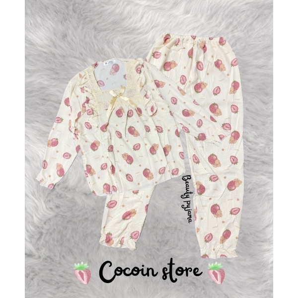LONG PYJAMA STRAWBERRY PATTERN