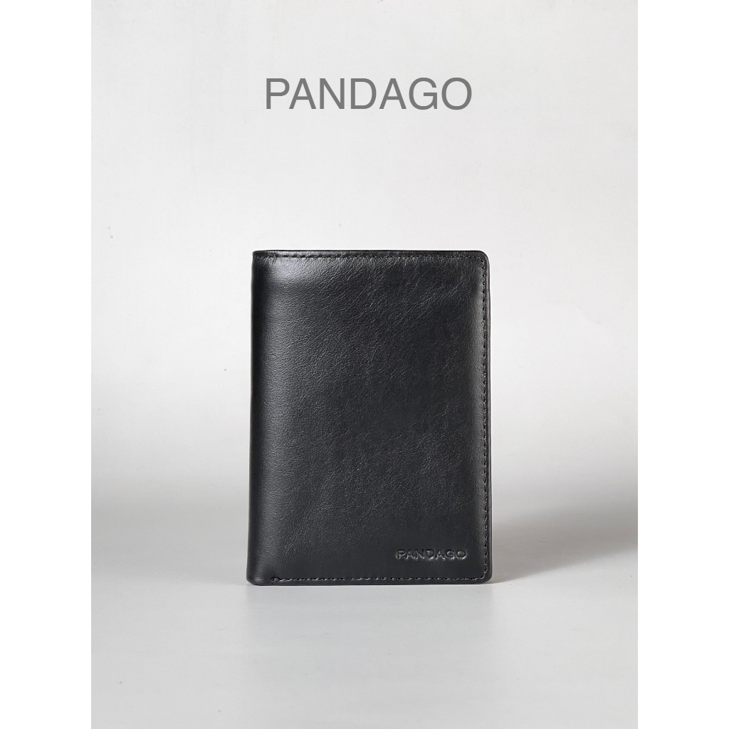 PANDAGO Serena 03 Vertical Mens Premium Leather Wallet - Nappa Cow Leather Lining หรูหรา