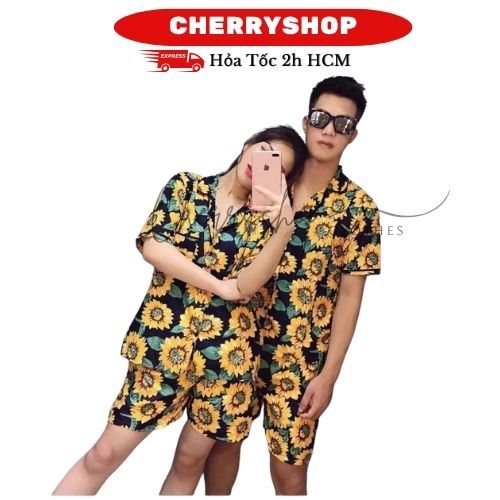 FAMILY OF 4 PERSONS KATE THAI FABRIC SUNFLOWER BLACK BACKGROUND