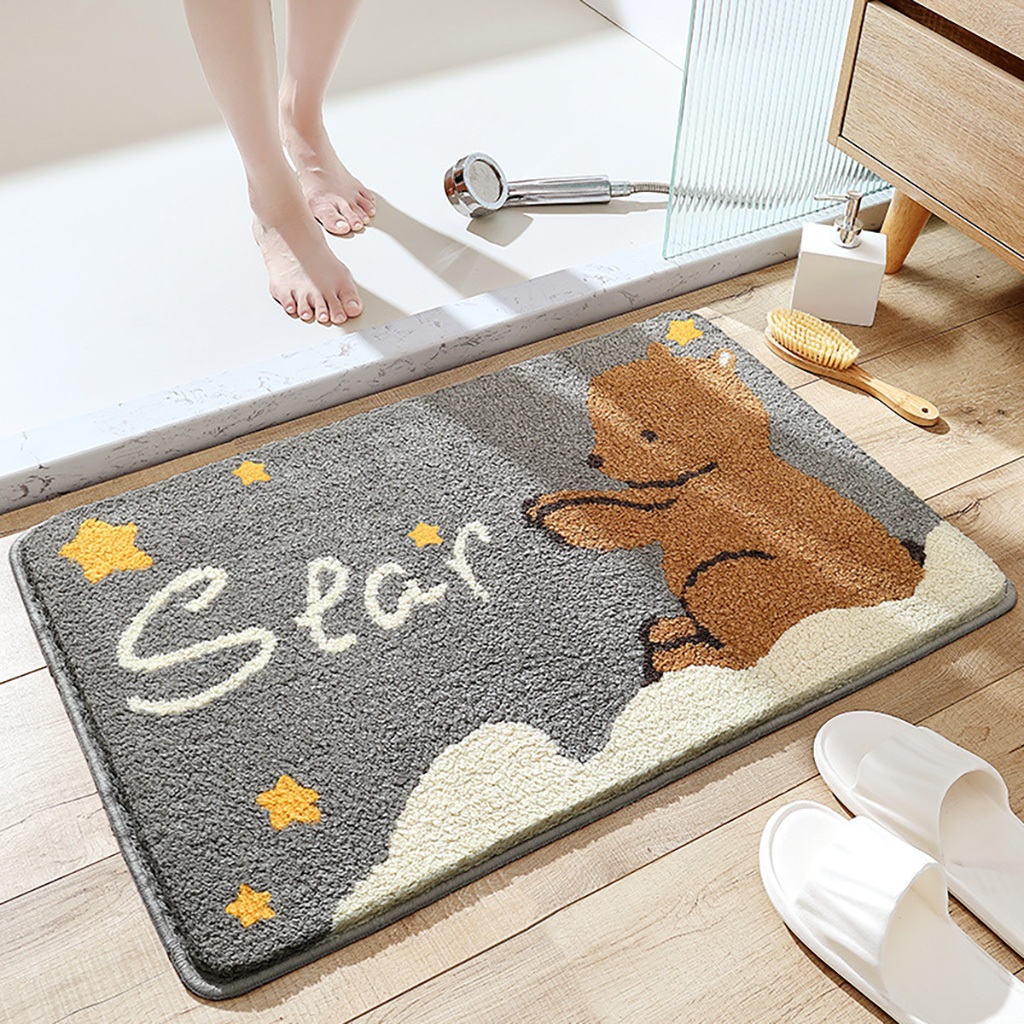 พรมเช็ดเท้าห้องน้ําและห้องน้ํากันลื่น PREMIUM - ทรงหมีสลาร์ TCCC13