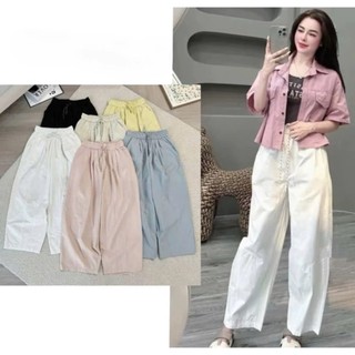 Quần Baggy Nữ Kaki Gió Mềm Lưng Cao Cạp Chun Phong Cách Trẻ Trung M45