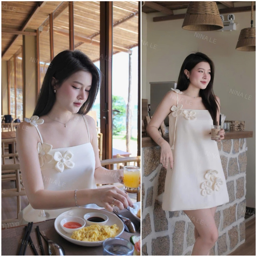 Y57 เดรสลายดอก2สายน่ารักสวย Enna Store