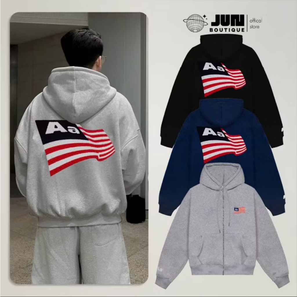 AASTU Hoodie Ruffled เย็บปักถักร้อยขนแกะหนามาตรฐาน 2 ชั้นหมวกจาก Design - AA Hottrend 2025 Ruffled ป