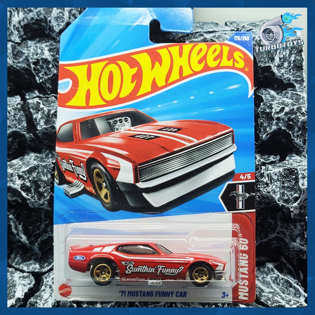 *TurboToys* ของแท้ 1:64 โมเดลรถ Hotwheels MUSTANG FUNNY CAR