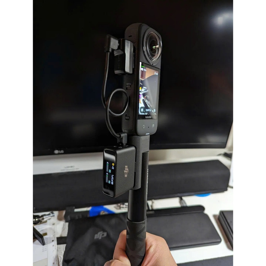 ที่ยึด DJI Mic 1 RX - DJI Mic 2 - DJI Mic Mini - คงที่บนแท่งสําหรับ Insta360 X2 - X3 - X4 - X5
