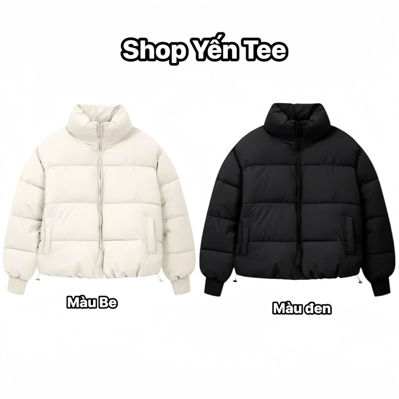 Tommy_Ullzang86// Premium Boxy Down Jacket Half Sleeve High Collar ตุ๊กตา Bo God Mother - BOXY Form 