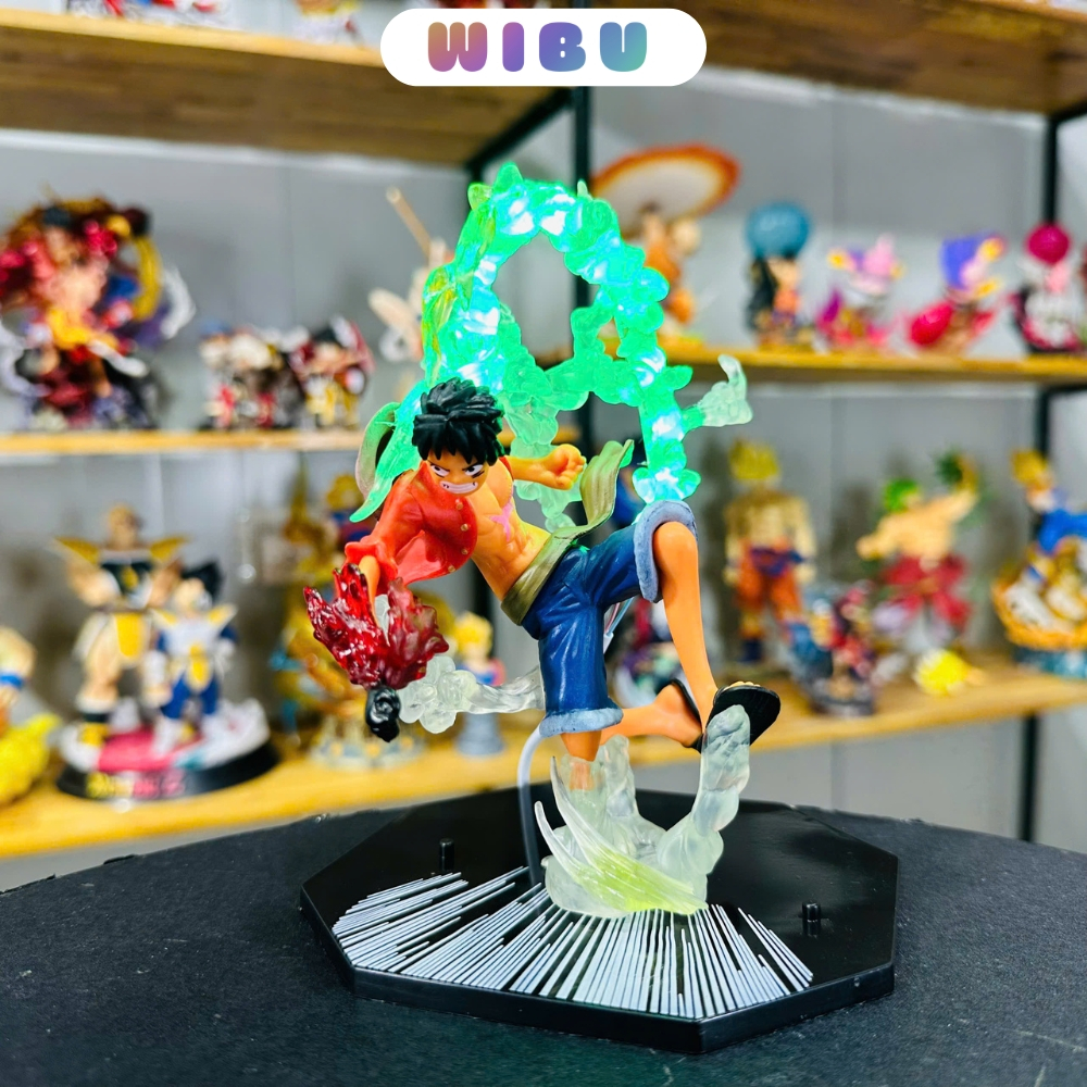 โมเดลลูฟี่เกียร์ 2 ฮากิ สินค้าปกติ ฐานไม่มีตัวอักษรพร้อม USB led - ชุด Fzero - ONE PIECE - ไม่มีกล่อ