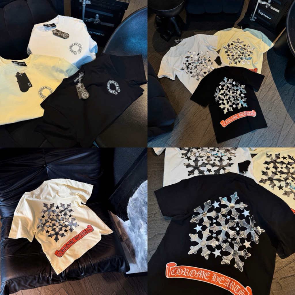 เสื้อยืดผู้ชายสะท้อนแสง Chrome Heart - เสื้อยืด Chrome Heart สําหรับผู้ชายและผู้หญิง