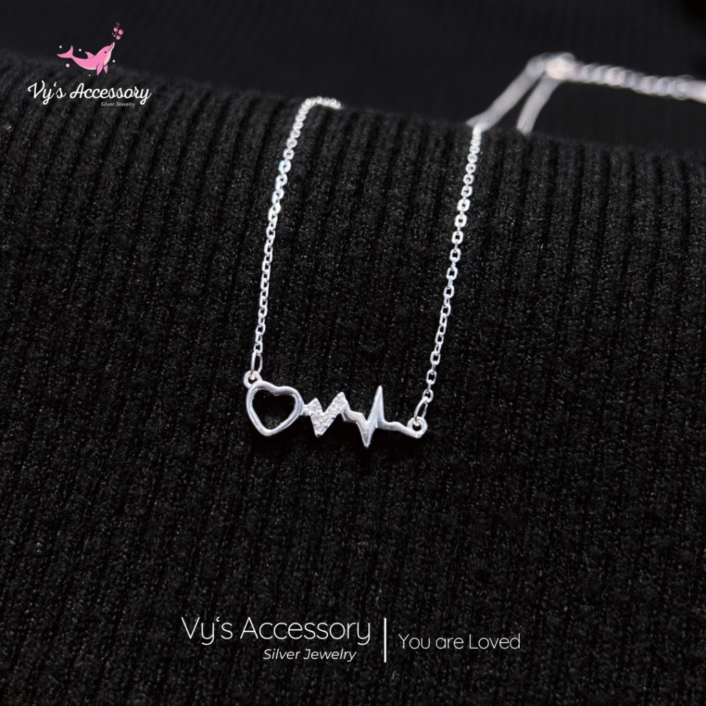 อุปกรณ์เสริมของ Vy DM145 สร้อยคอเงิน Heartbeat
