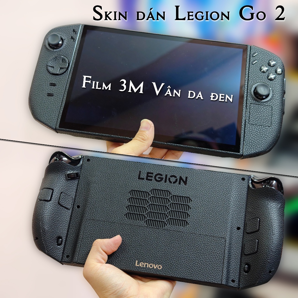 3M Skin Patch สําหรับ Legion Go 1 / Legion Go 2 | Skin Film 3M สติ๊กเกอร์หนังสีดําสําหรับคอนโซลเกม Lenovo Legion Go 2023 2025