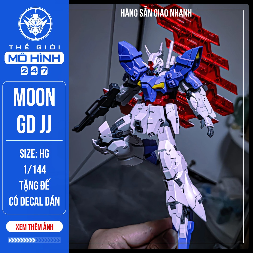 (FACE REPAIR) HG Moon 1/144 Assembly รุ่น AMS-123X-X (รวมฐานฟรี)