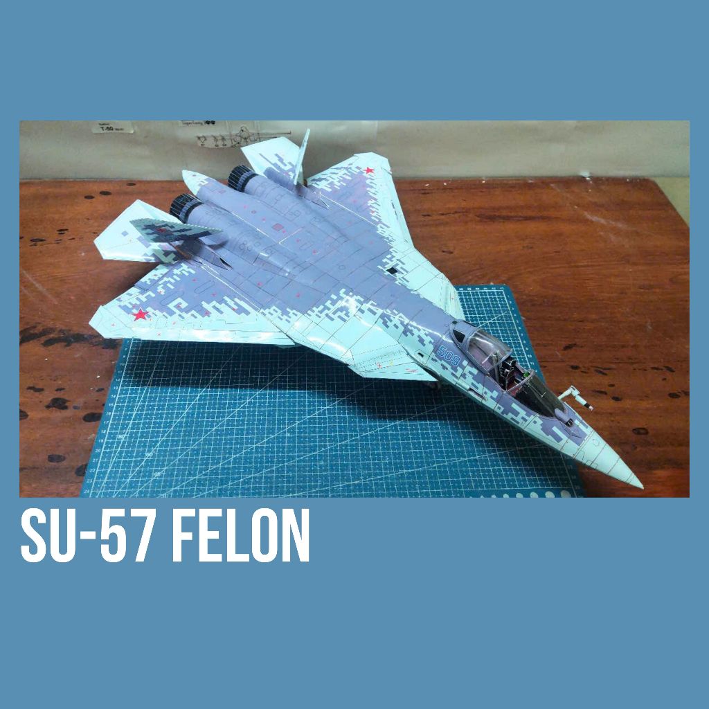 Paper Model of 5th Generation Stealth Fighter Su-57 Felon