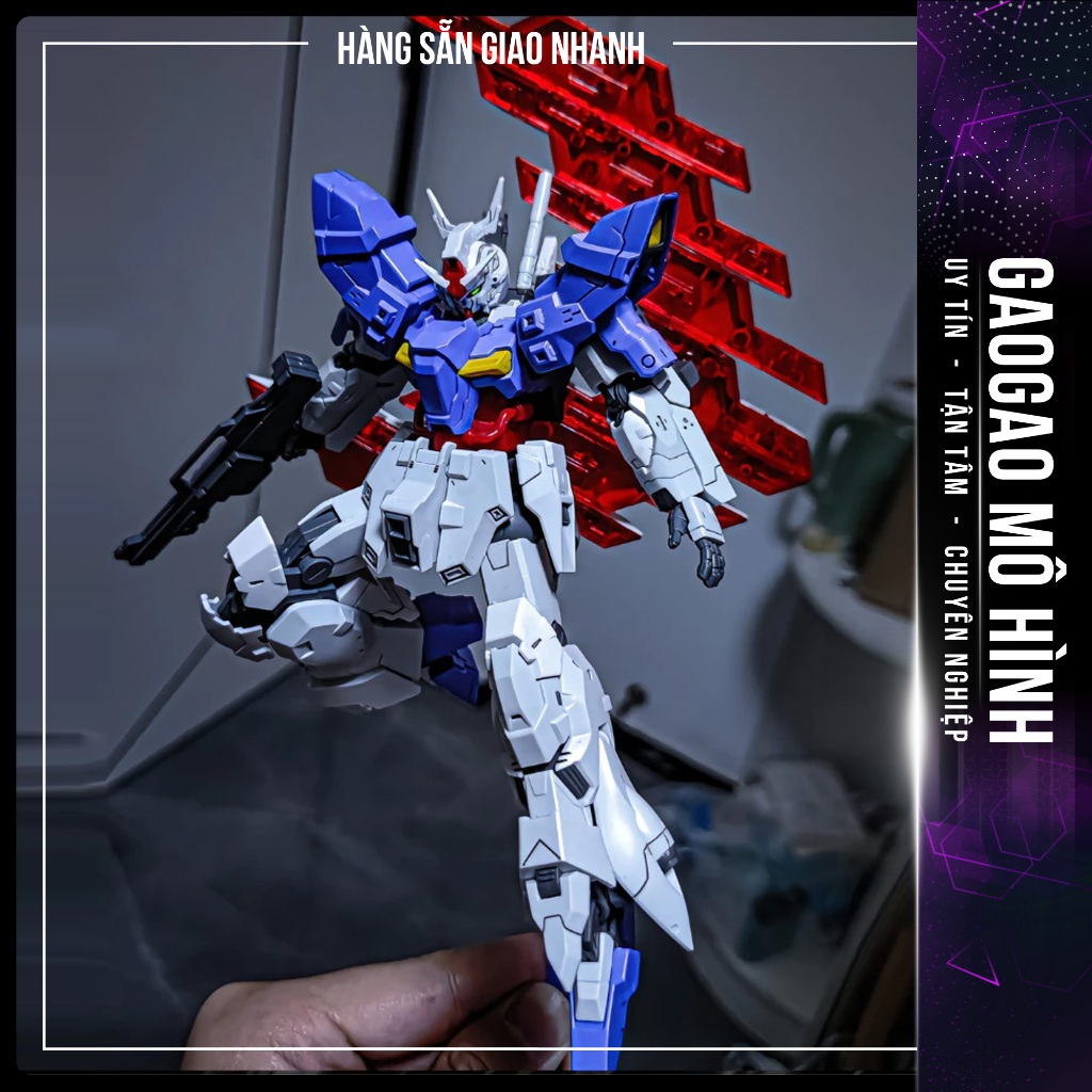 (เวอร์ชั่นแก้ไขใบหน้า) Moon HG 1/144 AMS-123X-X โมเดลประกอบ (รวมฐานฟรี)