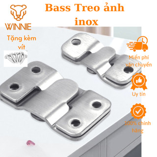 Móc treo tranh ảnh inox 304 - pát treo khung ảnh tấm hình lên tường 1 đôi - bass treo tranh chữ M