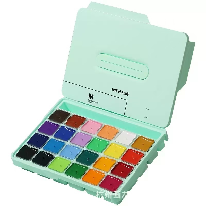 HiMi Jelly สีน้ําชุด 18/24 สีกล่องรุ่นใหม่ HiMi Gouache สี