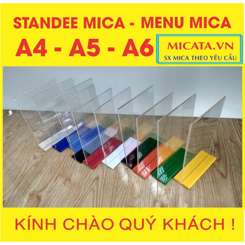 MENU MICA A4 A5 A6 10X20CM 2 ด้าน OK