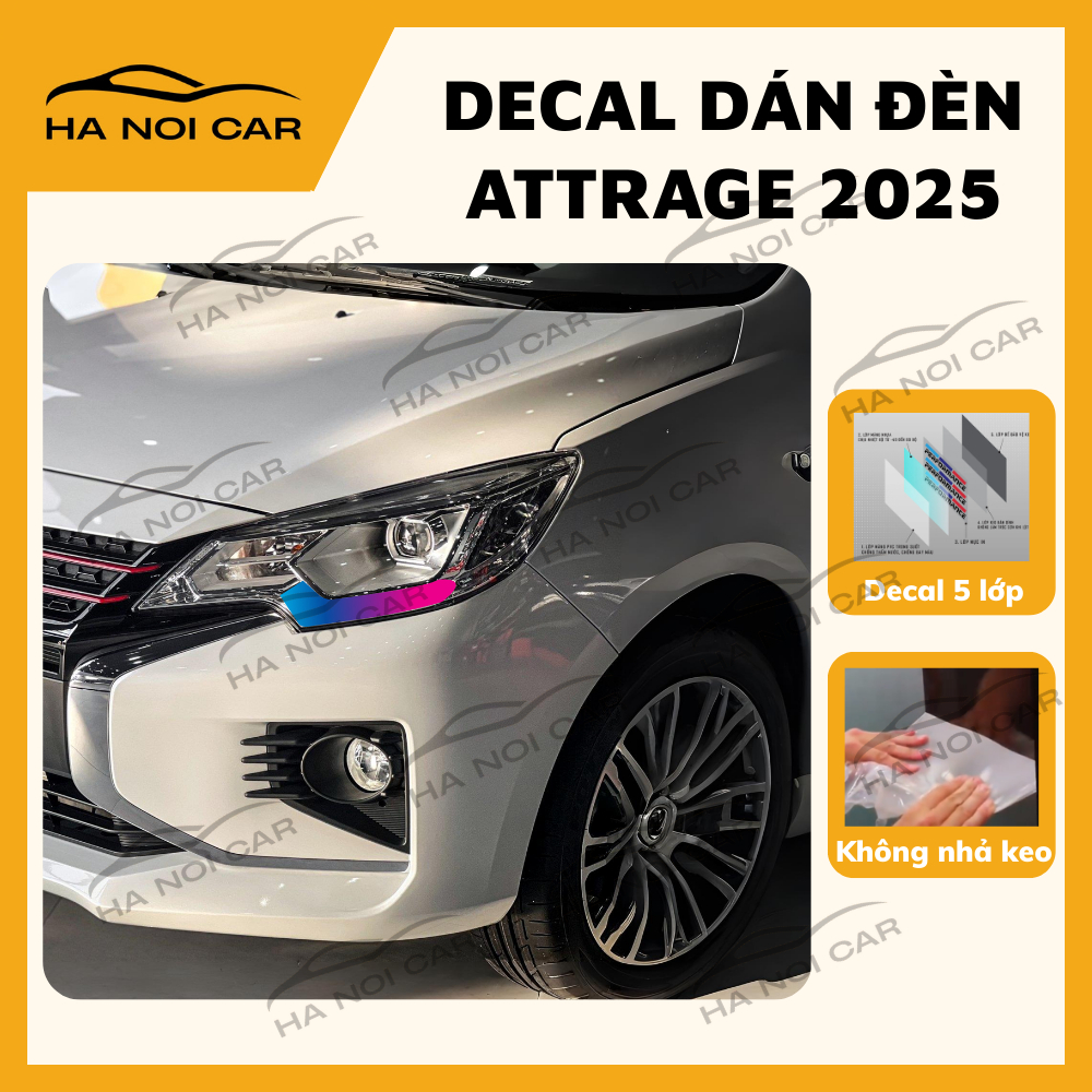 รูปลอกไฟ Attrage 2025 สติ๊กเกอร์ไฟแต่งรถ