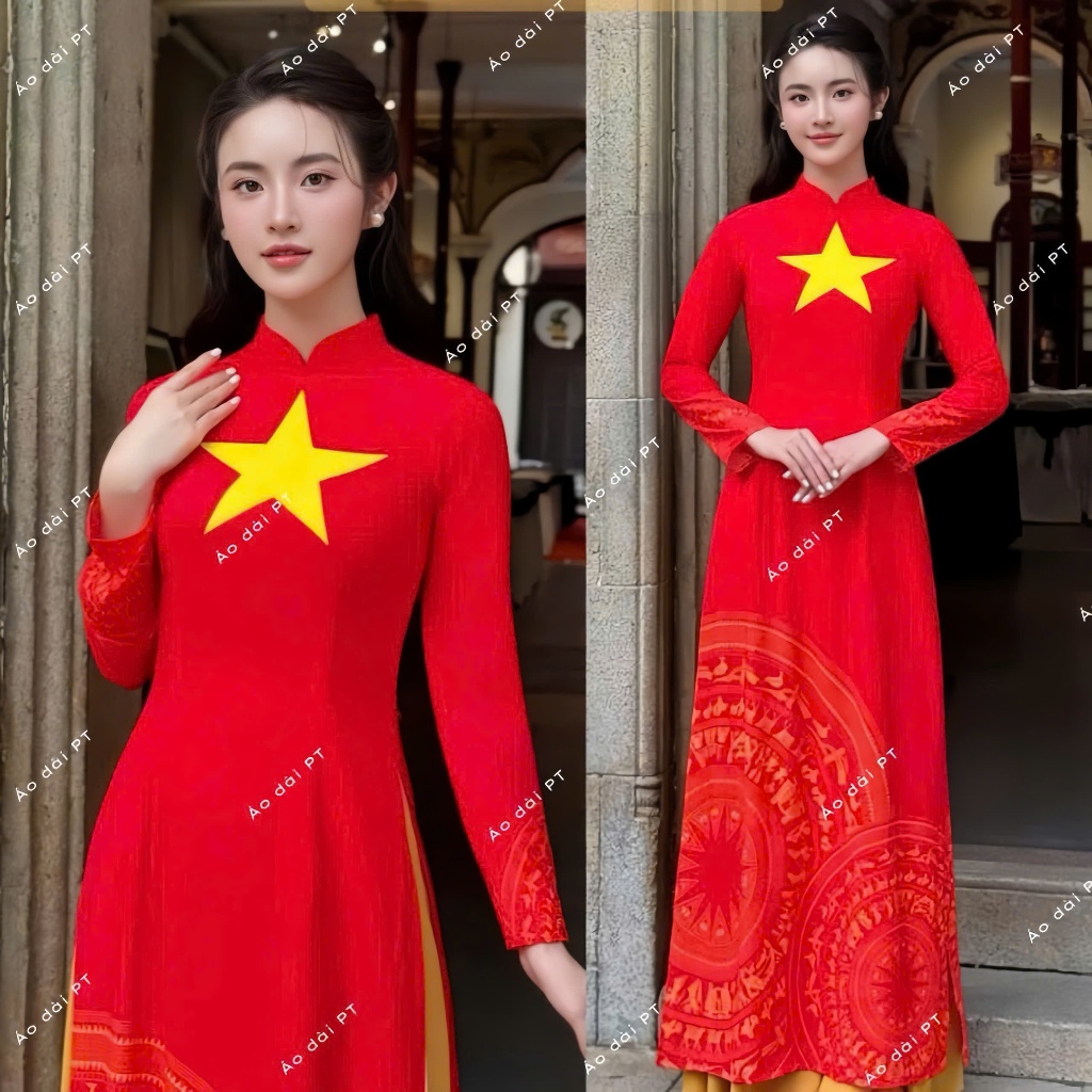 Ao dai แบบดั้งเดิม – สีแดงเข้ม ภูมิใจของกลุ่มชาติพันธุ์