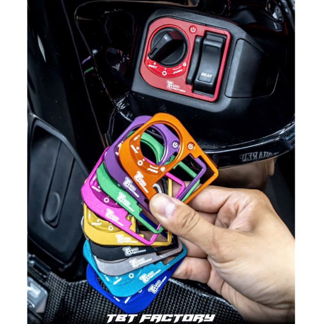 CNC TBT ฝาครอบล็อคอลูมิเนียม Smartkey สําหรับ Stylo, Scoopy, Lead 2018-2025