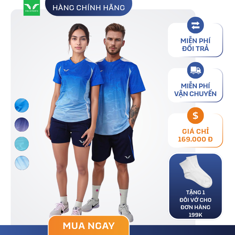 เสื้อยืดคอเต่าชาย/หญิง เสื้อยืดแบดมินตัน วีน่า แท้ SVT14 มีให้เลือก 5 สี ผ้านําเข้าเท่ๆ