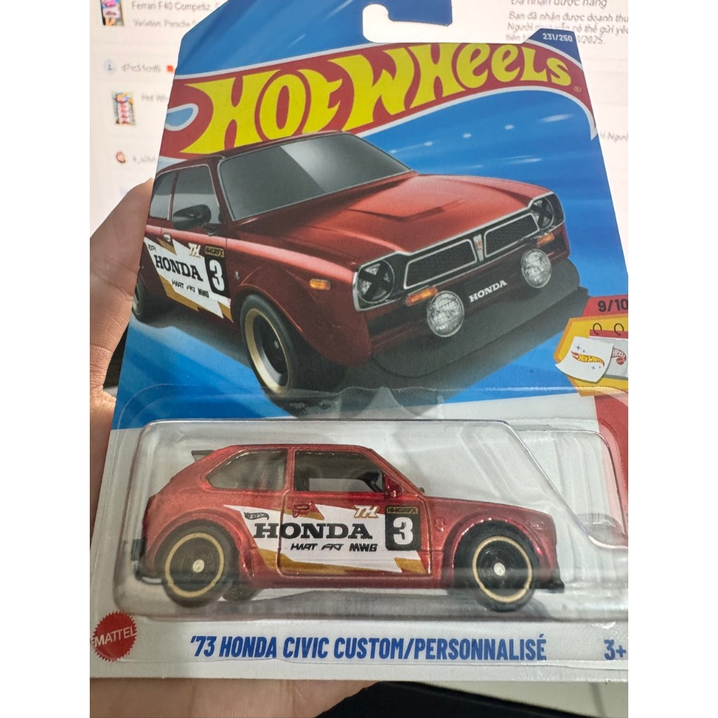 Hot Wheels 73 STH HONDA CIVIC CUSTOM, 98 HONDA