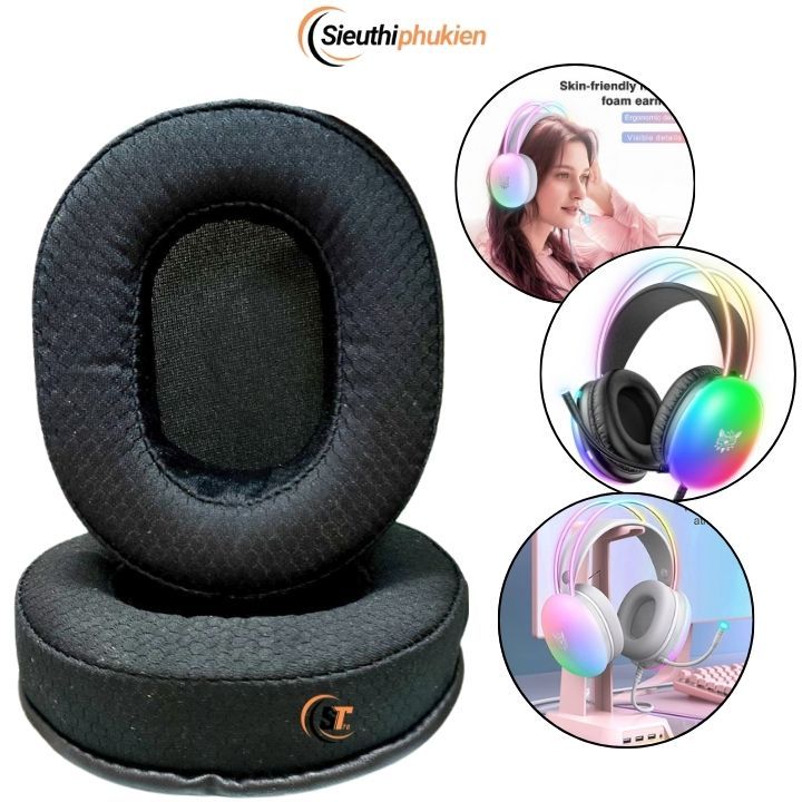 เบาะชุดหูฟังสําหรับเล่นเกม ONIKUMA X25 1 คู่ 085105 , ฝาครอบโฟมหูฟัง ONIKUMA