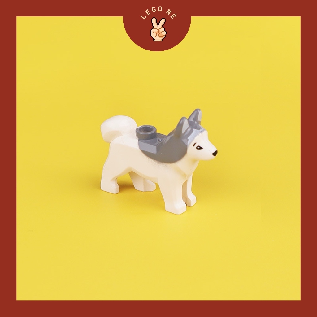 Lego Animal Models for Minifigure – Husky Dog and Cute Puppy Character – Mini Puzzle Character Assem