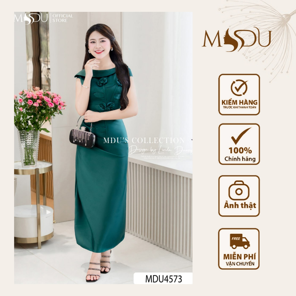 ออกแบบชุด MDU4573 ที่น่าสนใจ Slim Fit พร้อมดอกไม้แฮนด์เมดประณีตจาก MDU