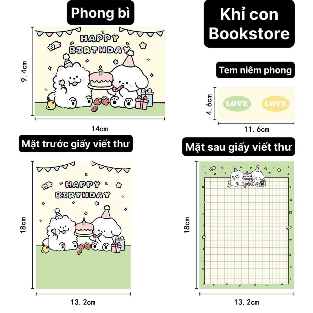 ชุดกระดาษตัวอักษร Happy Birthday ลายการ์ตูนน่ารัก - ชุดกระดาษตัวอักษร Happy Birthday